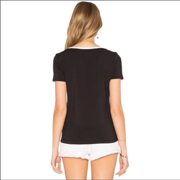 KATE SPADE Stylish Black Top w/Striped Bow on Collar Size Small - Picture 2 of 9